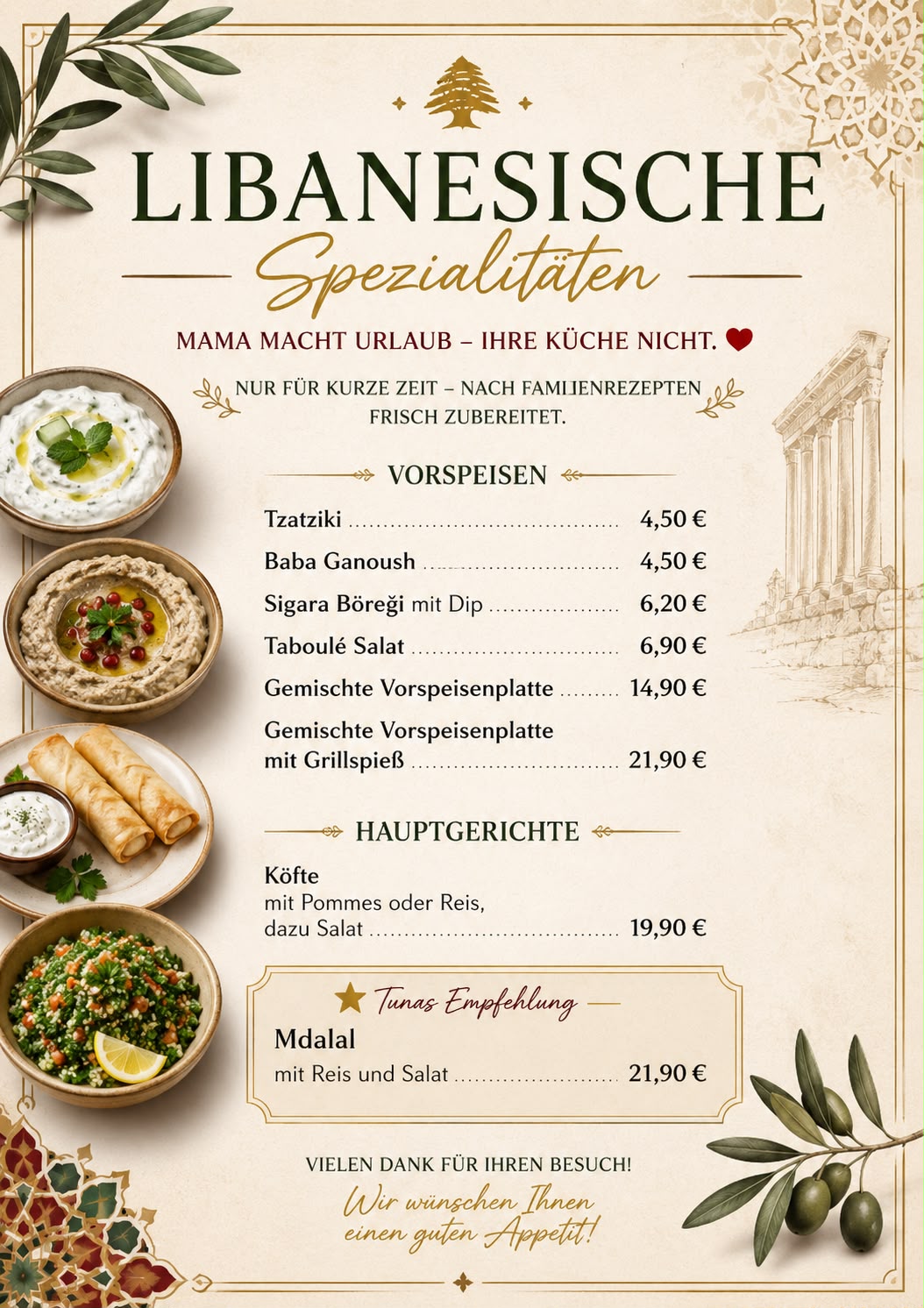 Libanesische Spezialit&auml;ten meriDan