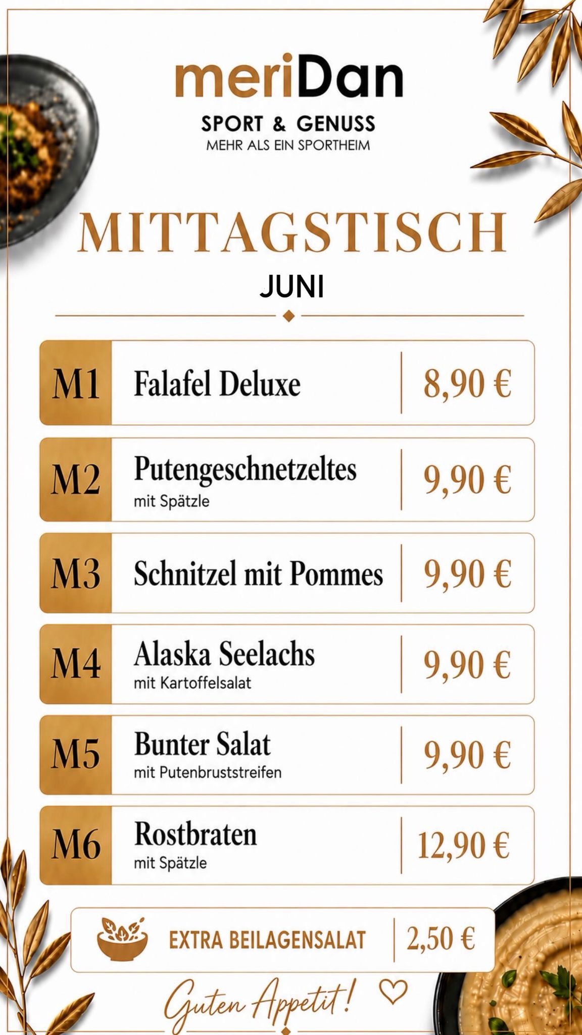 meriDan Mittagstisch Monatskarte